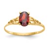 14k Madi K 6x4mm Oval Synthetic Garnet Birthstone Size 5 Ring