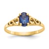 14k Madi K 6x4mm Oval Synthetic Sapphire Spinel Birthstone Size 5 Ring