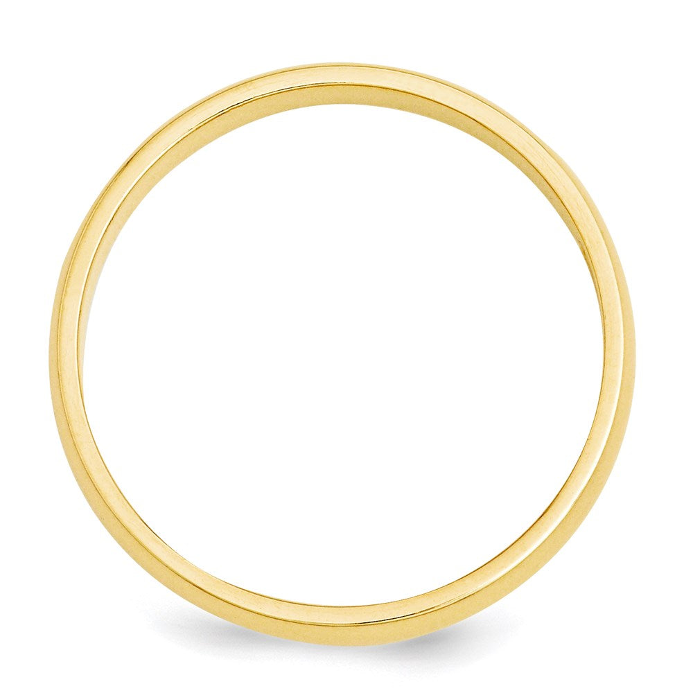 10k Yellow Gold 3mm Half Round Wedding Band Size 14