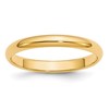 14k Yellow Gold 3mm Half-Round Wedding Band Size 5