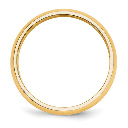 14k Yellow Gold 5mm Half-Round Wedding Band Size 11