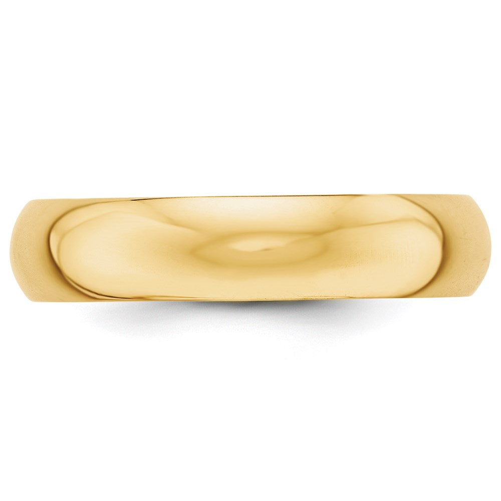 14k Yellow Gold 5mm Half-Round Wedding Band Size 11