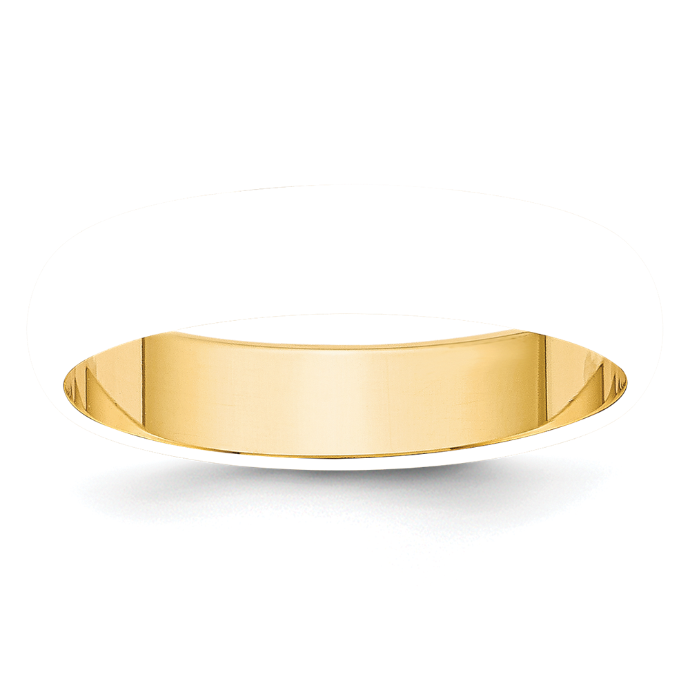 14k Yellow Gold 5mm Half-Round Wedding Band Size 10