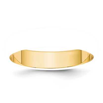 14k Yellow Gold 5mm Half-Round Wedding Band Size 10
