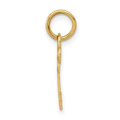 14k Key Letter E Initial Charm