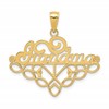14k GRANDMA Birthstone Charm Holder Pendant