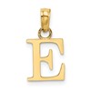 14K Polished Block Letter E Initial Pendant