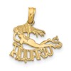 14K AQUARIUS Zodiac Charm