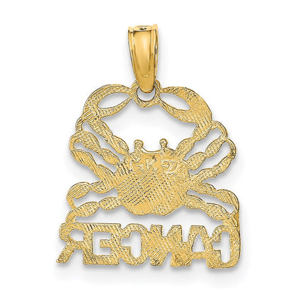 14K CANCER Zodiac Charm