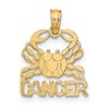 14K CANCER Zodiac Charm