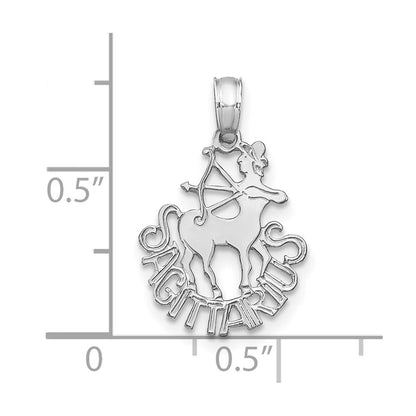 14k White Gold SAGITTARIUS Zodiac Charm