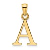 14K Letter A Initial Pendant