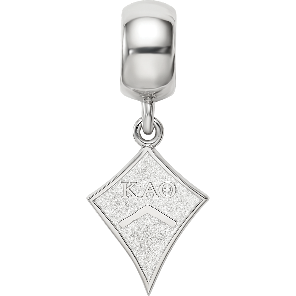 Sterling Silver Rhodium-plated LogoArt Kappa Alpha Theta Kite Bead
