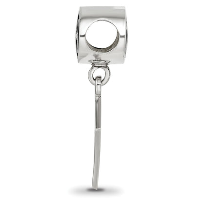 Sterling Silver LogoArt Kappa Alpha Theta Sorority Greek Letters Enameled Oval with Kite Dangle Bead