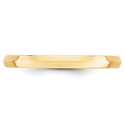 14k Yellow Gold 2.5mm Knife Edge Comfort Fit Wedding Band Size 5.5