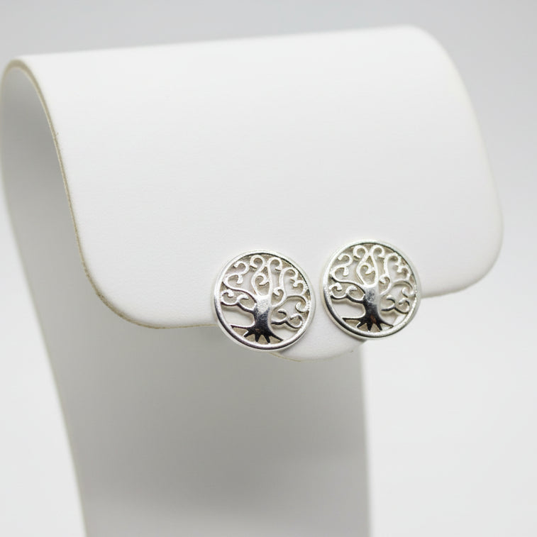 Round Tree-of-Life earrings