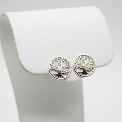 Round Tree-of-Life earrings