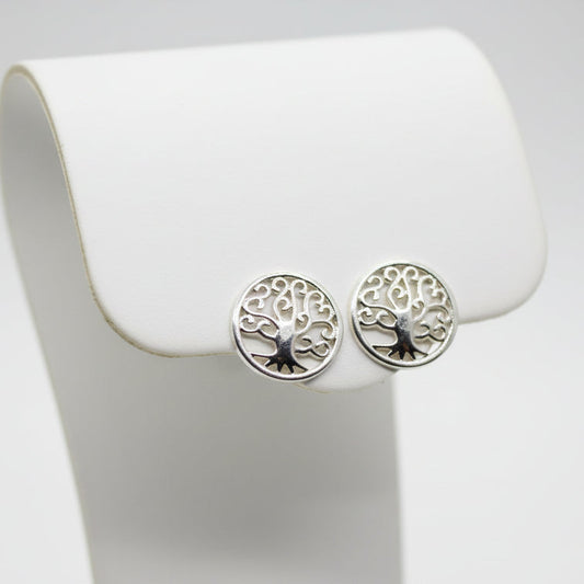 Round Tree-of-Life earrings