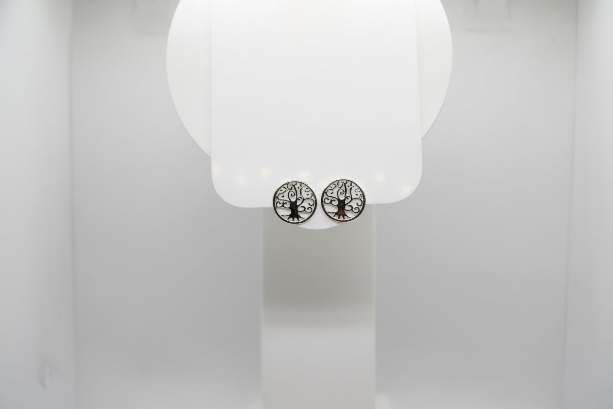 Round Tree-of-Life earrings