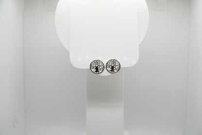 Round Tree-of-Life earrings