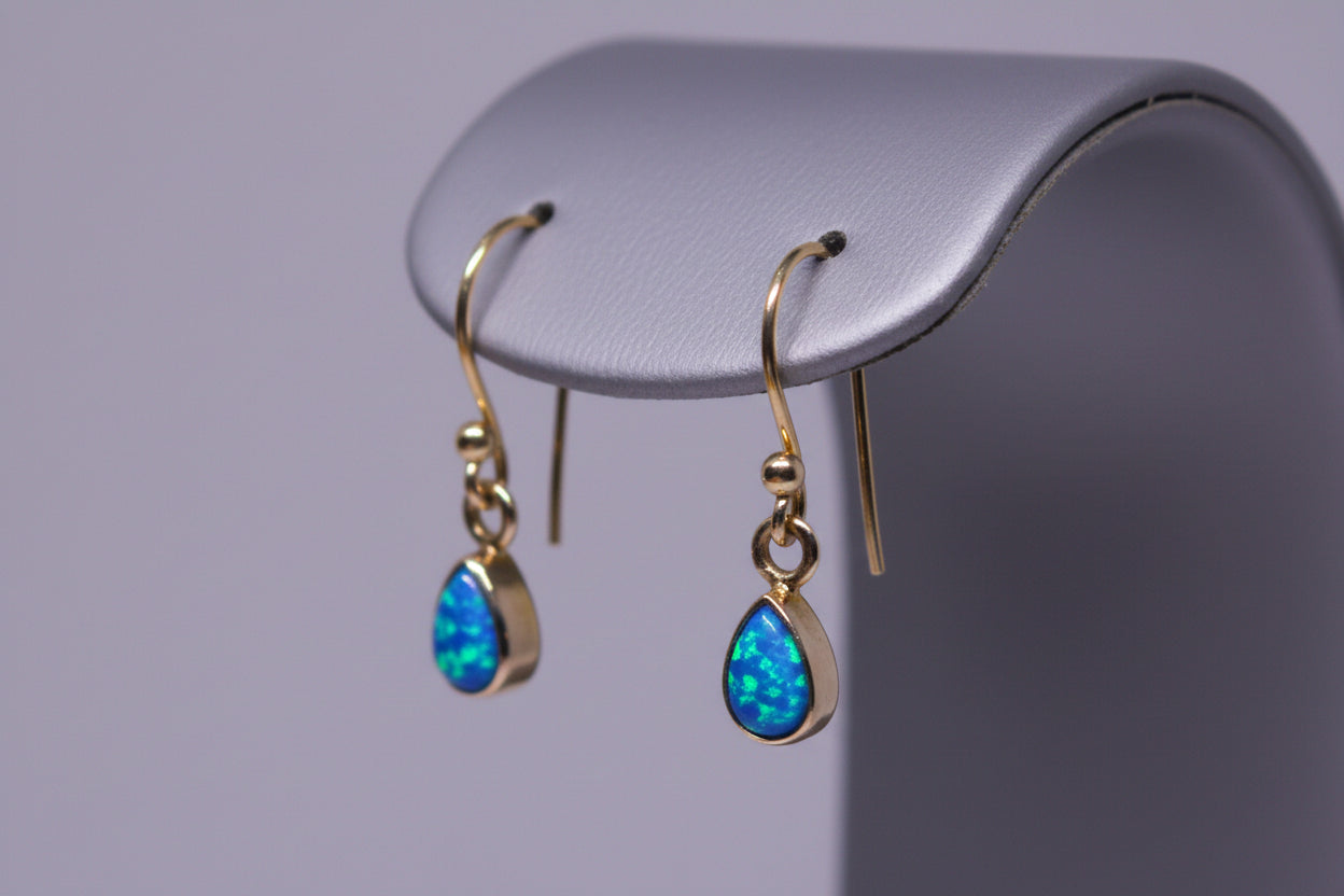 Blue Opal Teardrops
