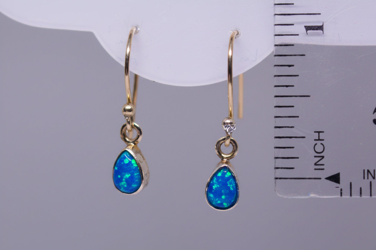 Blue Opal Teardrops