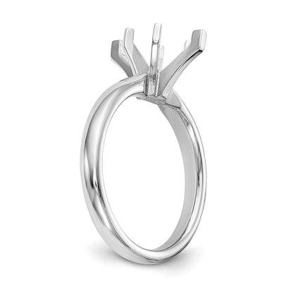 14k White Gold 5/8 carat Medium-Weight Comfort-Fit 6-Prong Tulip-Head Marquise Solitaire Ring Mounting