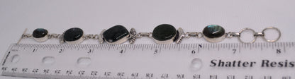 Gemstone and Silver Bracelet