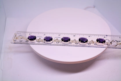 Amethyst and Sterling Silver Bracelet