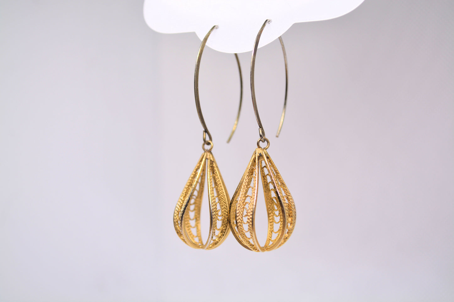 Gold Ornate Drop Earrings