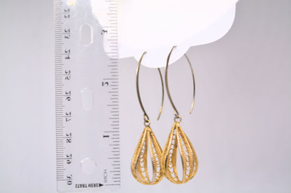 Gold Ornate Drop Earrings