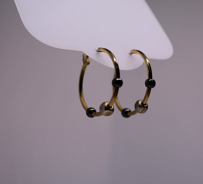 Hematite Hoops