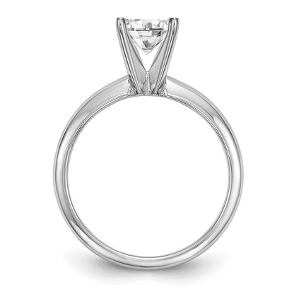 14k White Gold 1/4 carat Lightweight Half-Round 4-Prong Round Solitaire Ring Mounting