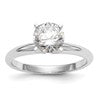 14k White Gold 5/8 carat Lightweight Half-Round 4-Prong Round Solitaire Ring Mounting