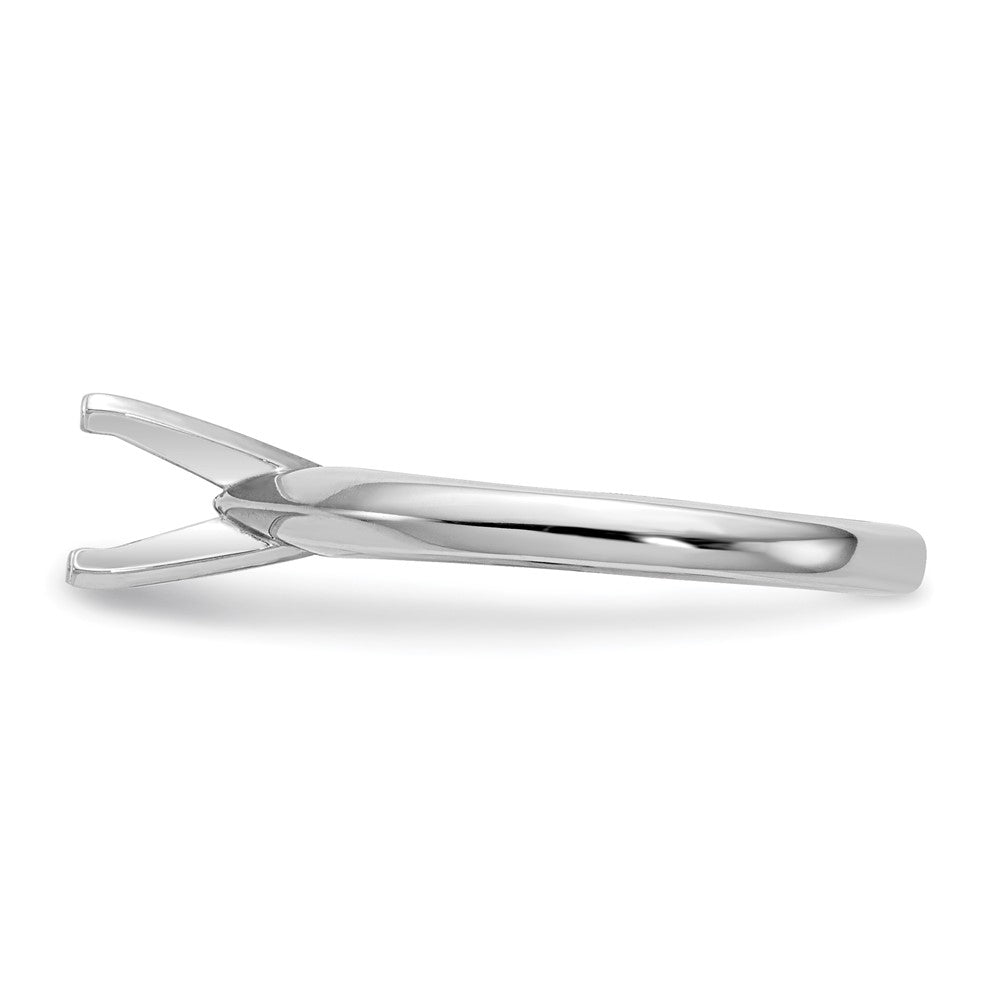 14k White Gold 1.5 carat Medium-Weight Knife Edge/Half-Round 4-Prong Round Solitaire Ring Mounting