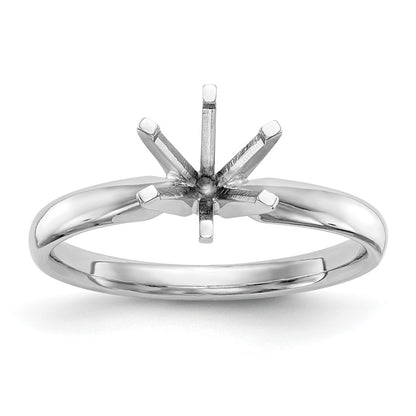 14k White Gold 5/8 carat Lightweight Comfort-Fit 6-Prong Round Solitaire Ring Mounting