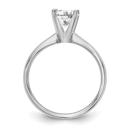 14k White Gold 1/2 carat Lightweight Comfort-Fit 4-Prong Round Solitaire Ring Mounting