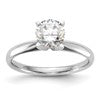 14k White Gold 1/2 carat Lightweight Comfort-Fit 4-Prong Round Solitaire Ring Mounting