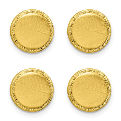Kelly Waters Gold-plated Florentine Beaded Four Piece Tuxedo Studs Set