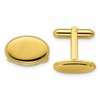 Kelly Waters Gold-plated Polished Beaded Oval Engravable Cuff Links