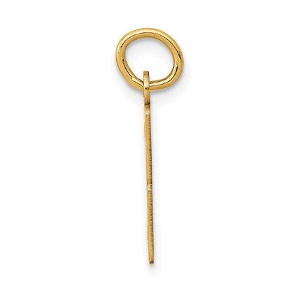 14k Small Elongated Number 3 Charm