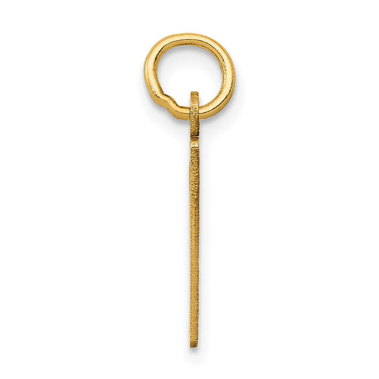 14k Small Elongated Number 9 Charm
