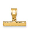 14k Large Diamond -cut Top Pendant