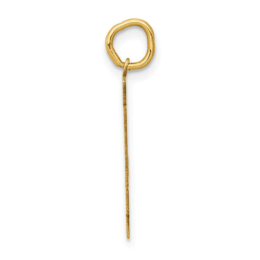 14k Medium Polished Number 34 Charm