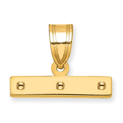 14k Casted Large Polished Top Pendant