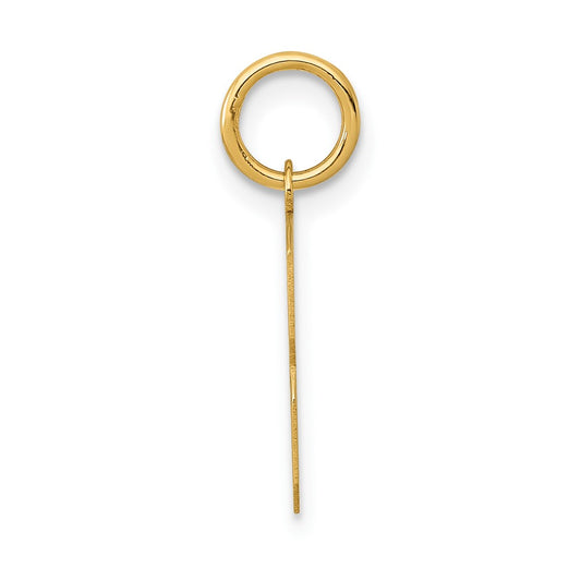 14k Small Polished Number 3 Charm