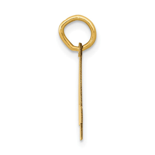 14k Small Polished Number 4 Charm