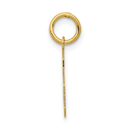 14k Small Polished Number 6 Charm