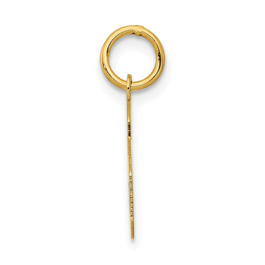 14k Small Polished Number 6 Charm