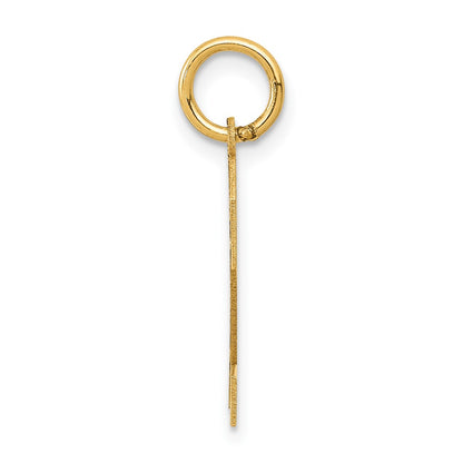 14k Medium Satin Number 2 Charm
